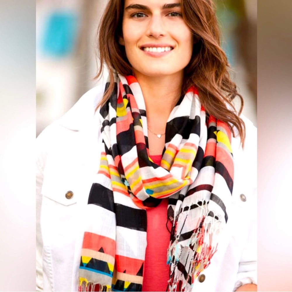 New Southwest fringe lightweight scarf Jessica London